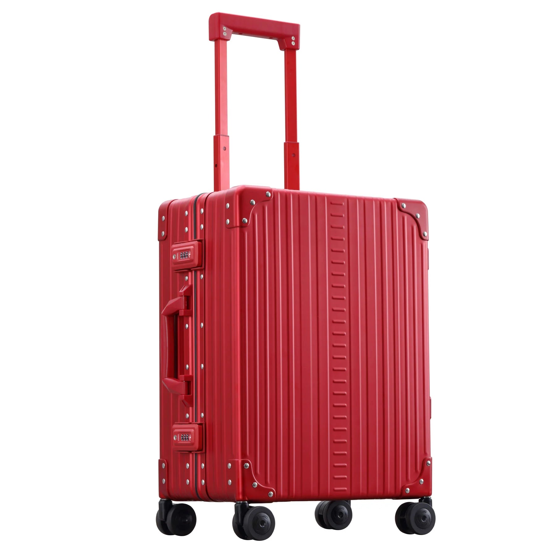 Multi-Size All Aluminum Hard Shell Luggage Case Carry on Spinner Suitcase by Tra