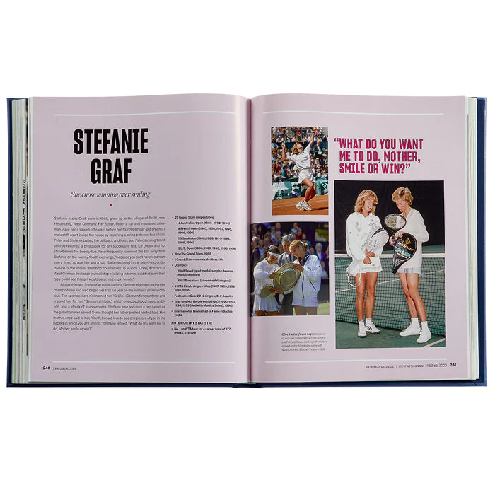 Trailblazers: The Unmatched Story Of Women's Tennis Blue Bonded Leather