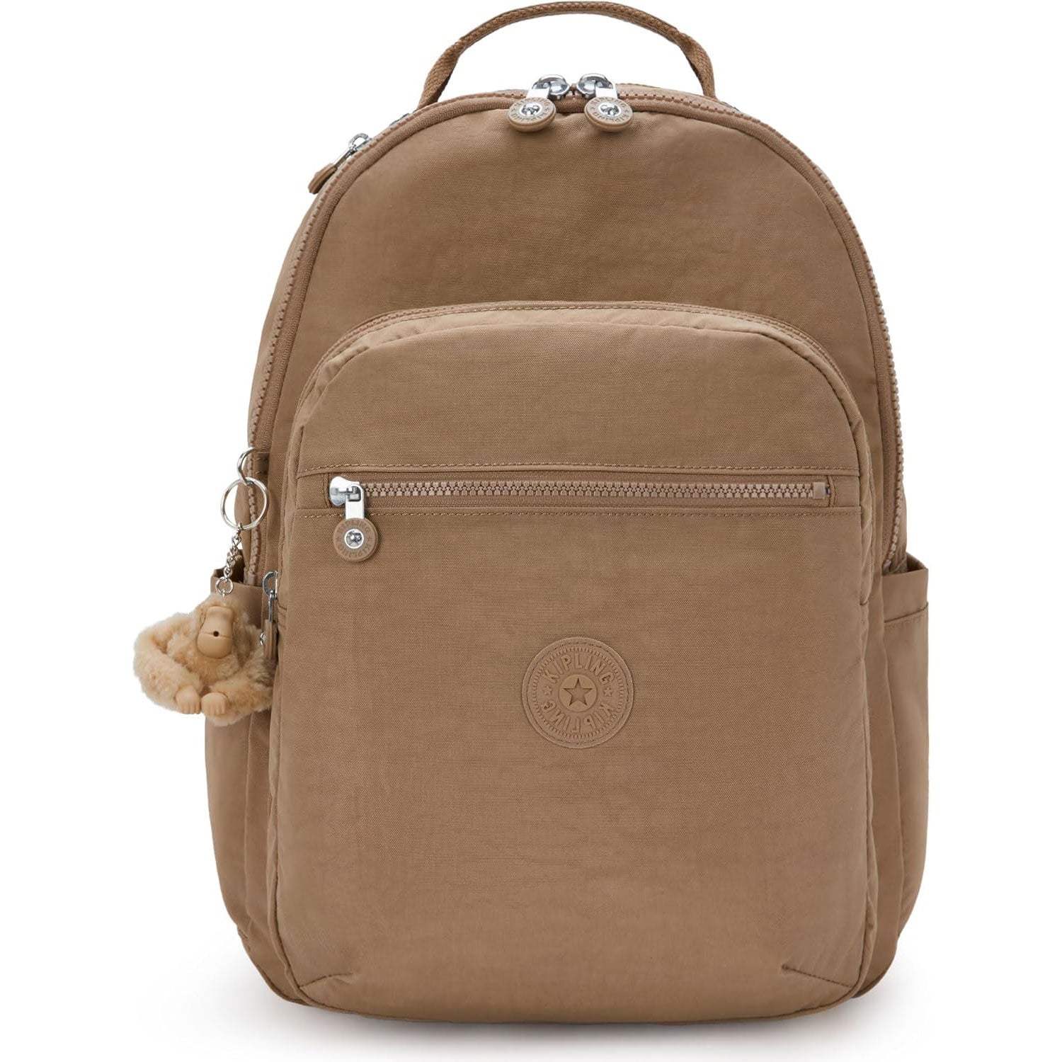 beige backpack laptop Kipling Seoul Large Nylon 15 Laptop Backpack Early Tan
