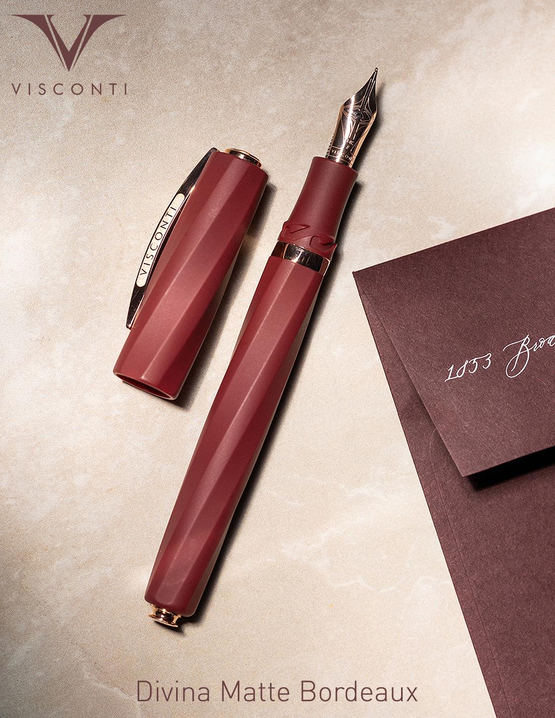 Visconti Divina Matte Bordeaux Fountain Pen