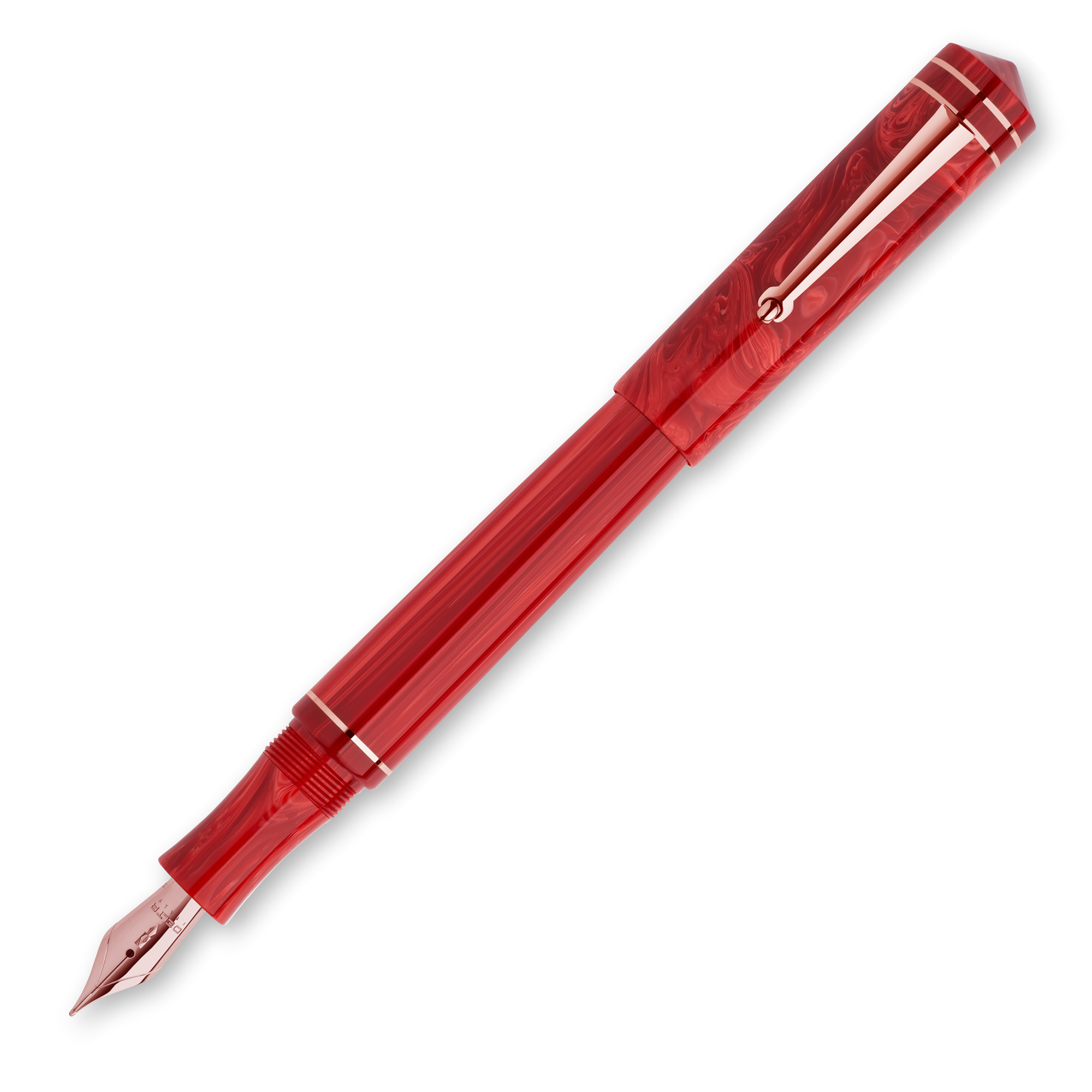 Delta Write Balance  Fountain Pen Red