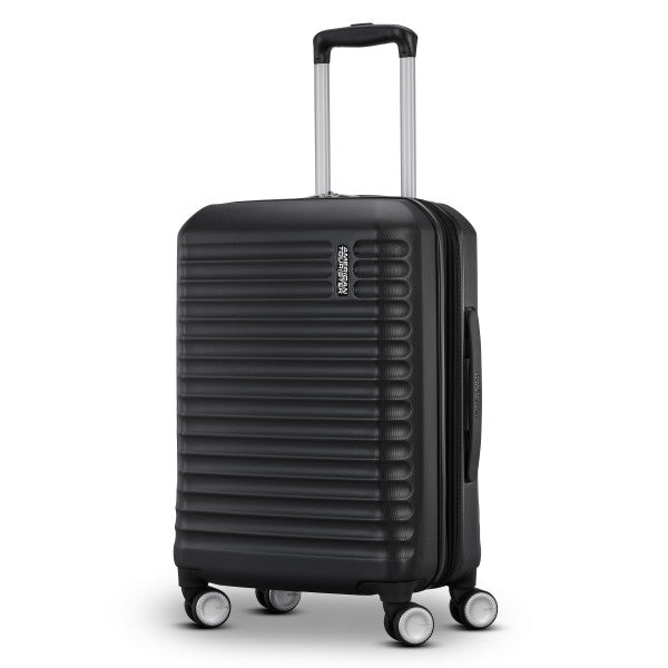 american tourister expandable x-bag travel duffel bag blue grey American Tourister Stratum 3.0 Carry-On Spinner