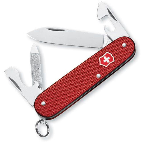 Victorinox Swiss Army Cadet Medium Pocket Knife with Red Alox Scales