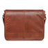 Vegetable Tanned Top Grain Buffalo Leather Messenger Bag for 15" Laptop / Tablet, 15.5" x 3" x 13", Cognac