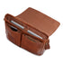 Vegetable Tanned Top Grain Buffalo Leather Messenger Bag for 15" Laptop / Tablet, 15.5" x 3" x 13", Cognac