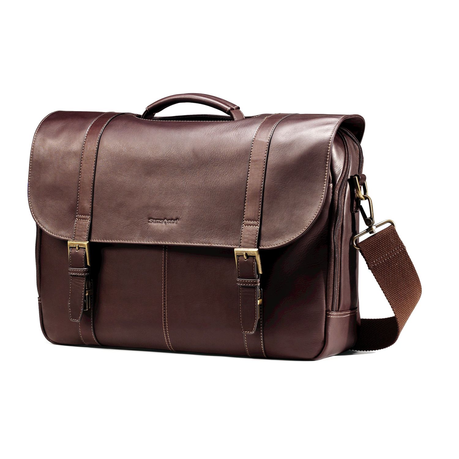 Samsonite colombian leather flapover laptop case Clearance