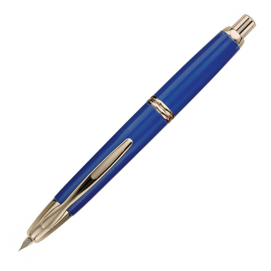 Pilot Vanishing Point Retractable Fountain Pen Blue with Gold Accents