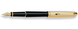 Aurora 88 Ottantotto 811 Gold Cap W/ Black Resin Small Fountain Pen
