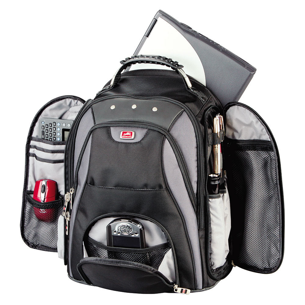 Mancini Backpack for Laptop and Tablet Black