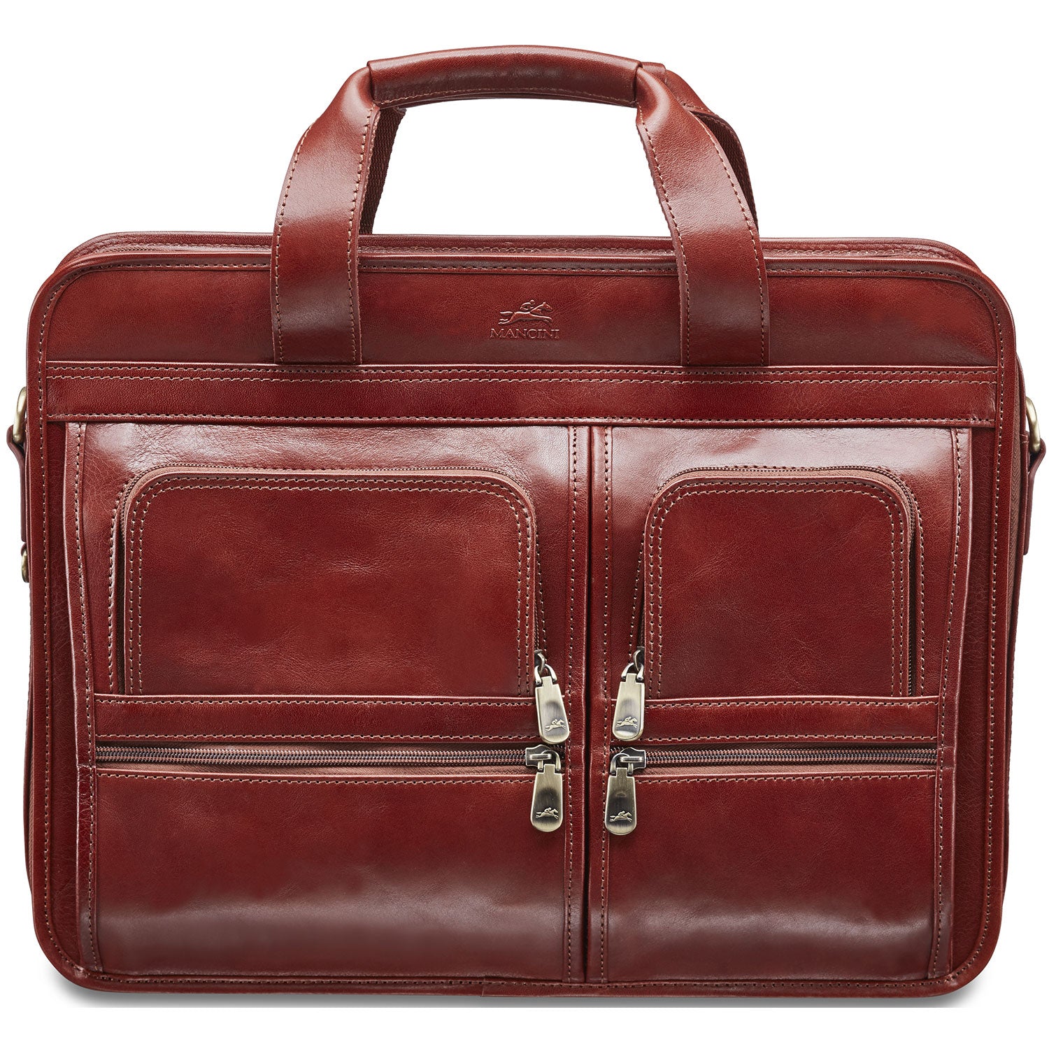 Mancini discount leather briefcase