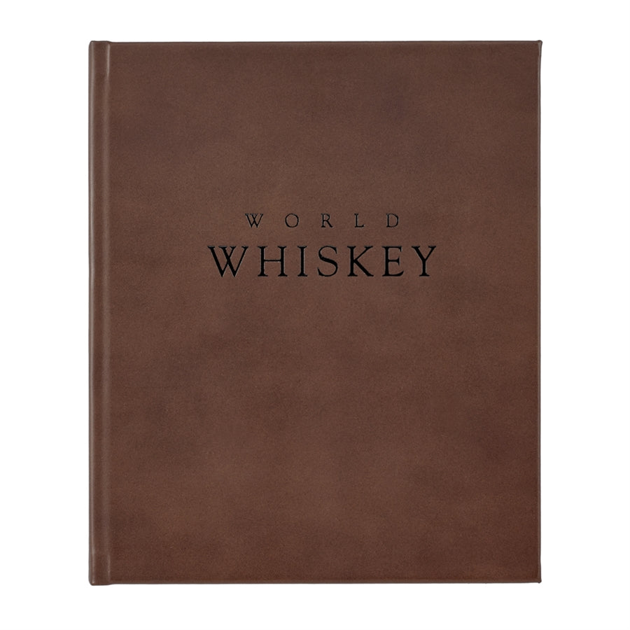 Graphic Image World Whiskey Book Brown Genuine Leather