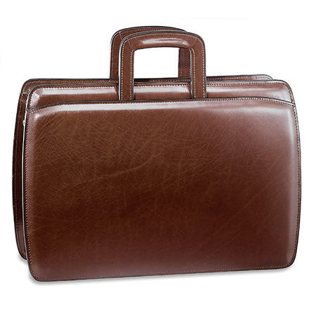 John & Paul Slim Cognac Leather Briefcase 2.0 - John & Paul