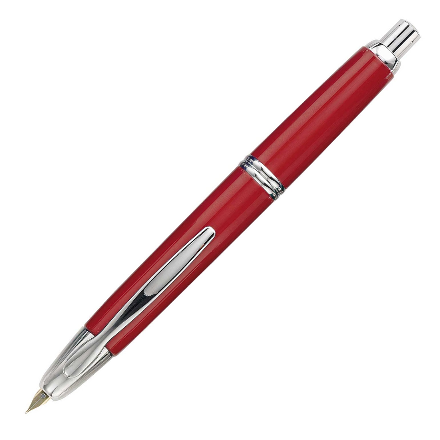 Pilot Vanishing Point Retractable Fountain Pen Red with Rhodium Accents