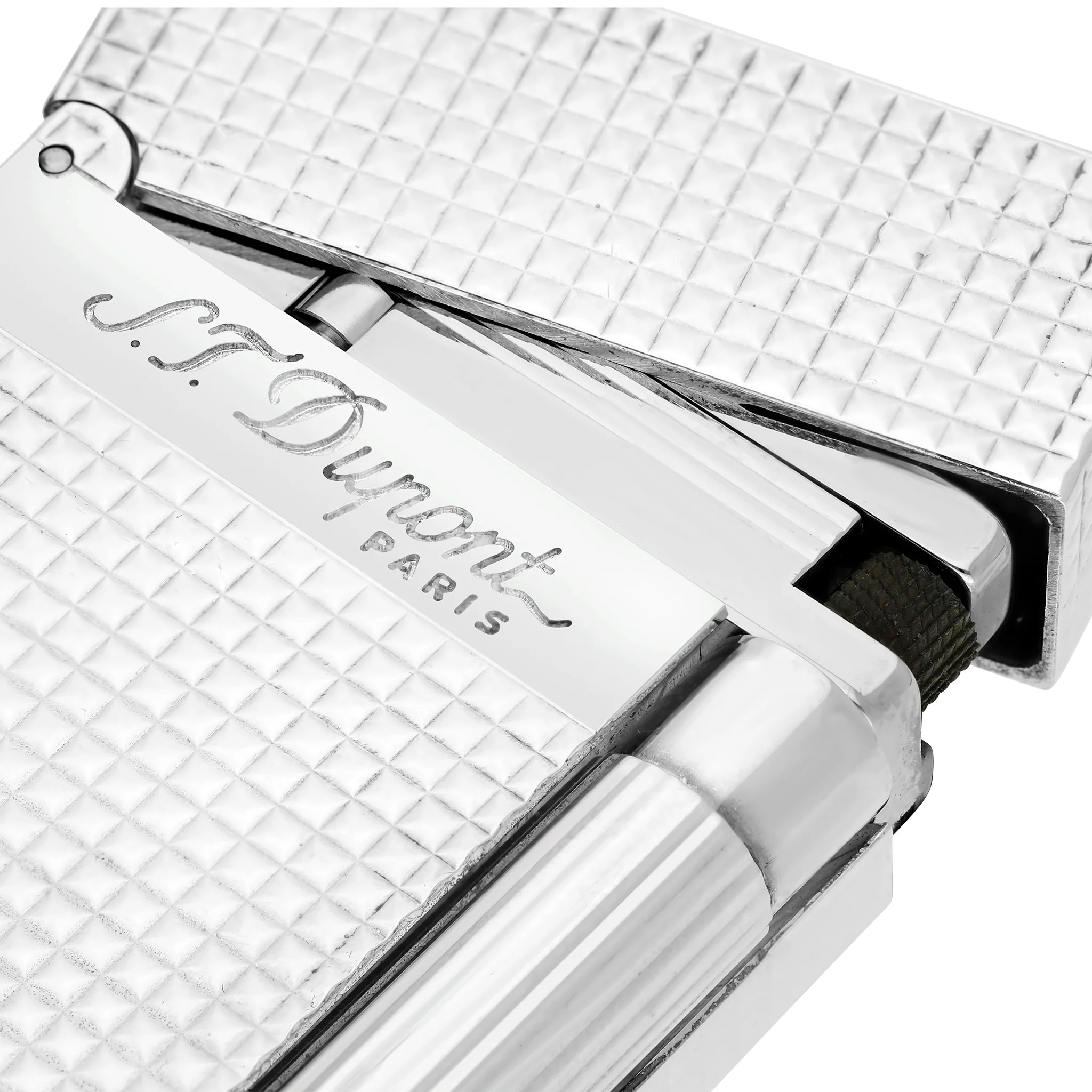 S.T. Dupont Ligne 2 Lighter Diamond Head Silver - Altman Luggage 
