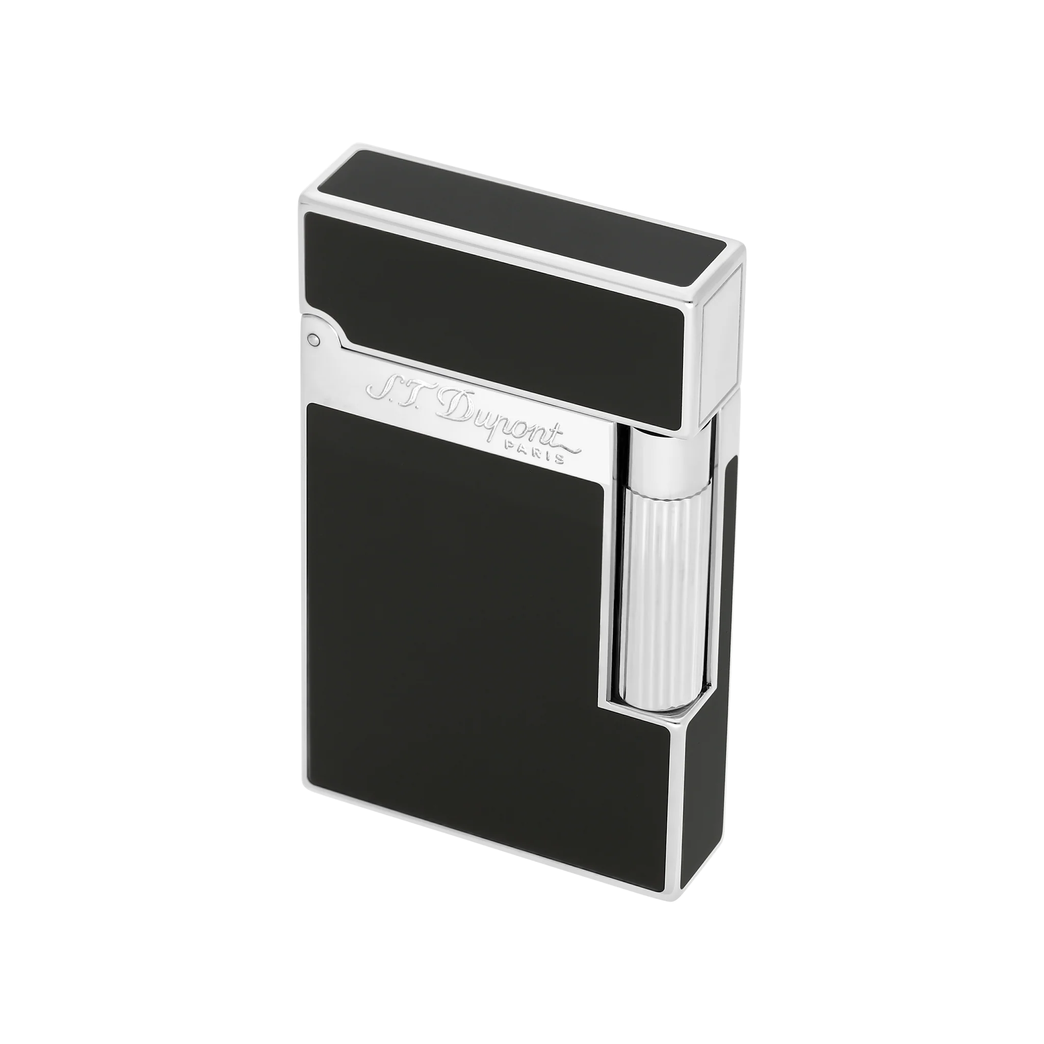 S.T. Dupont Ligne 2 Lighter Lacquered Black and Silver Trim