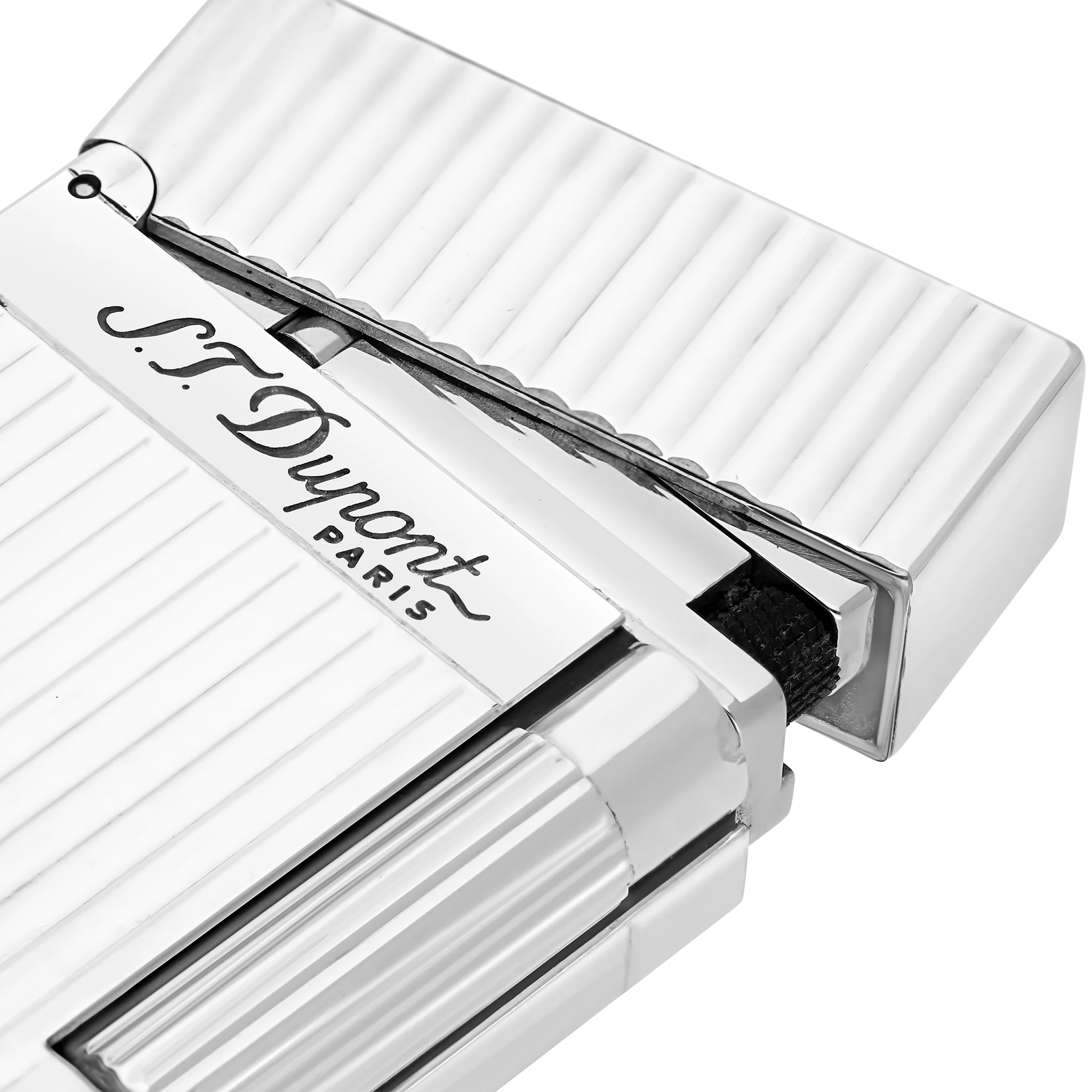 S.T. Dupont Ligne 2 Lighter Vertical Lines Silver