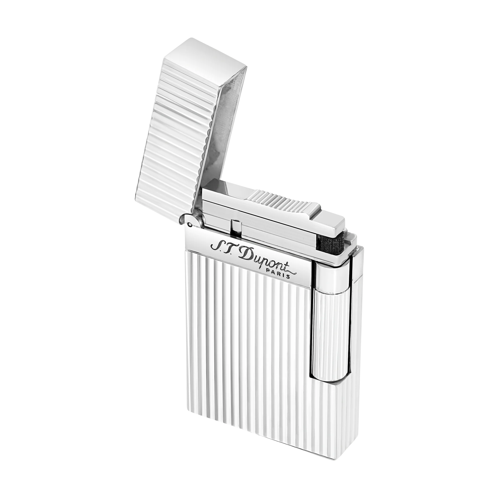 S.T. Dupont Ligne 2 Lighter Vertical Lines Silver
