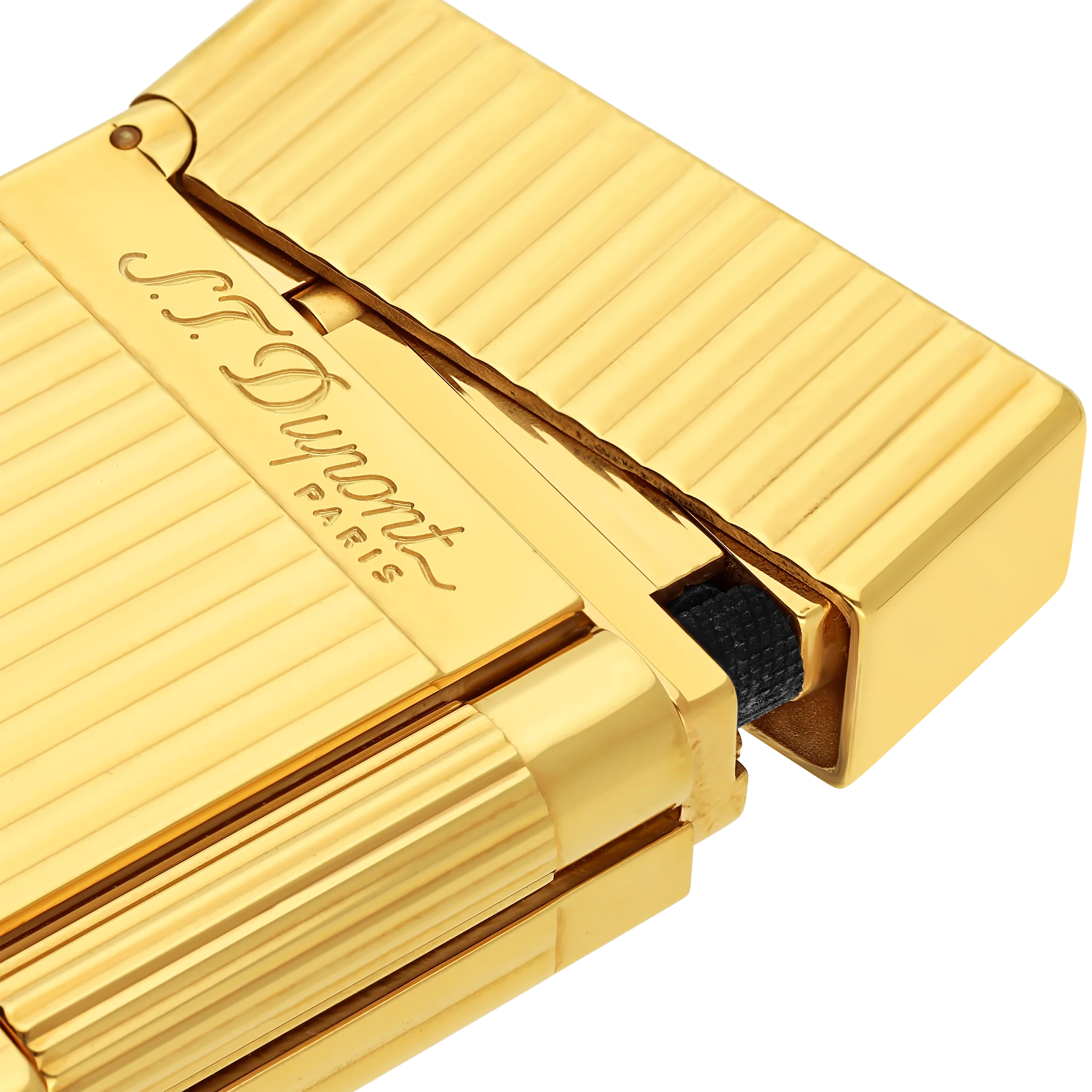 S.T. Dupont Ligne 2 Lighter Vertical Lines Gold