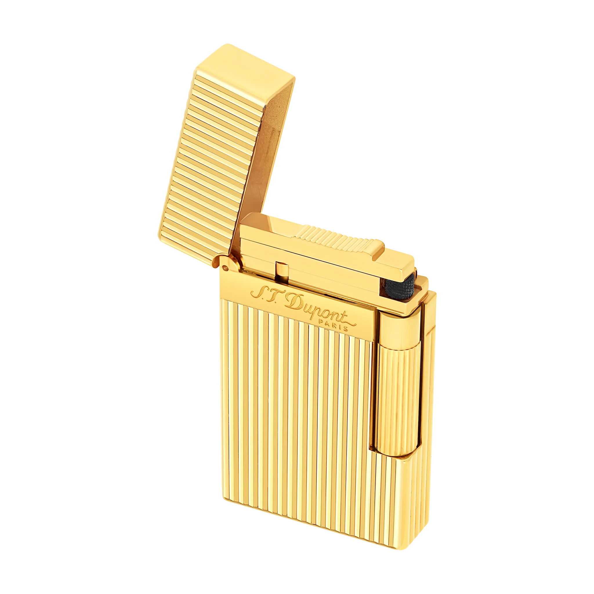 S.T. Dupont Ligne 2 Lighter Vertical Lines Gold