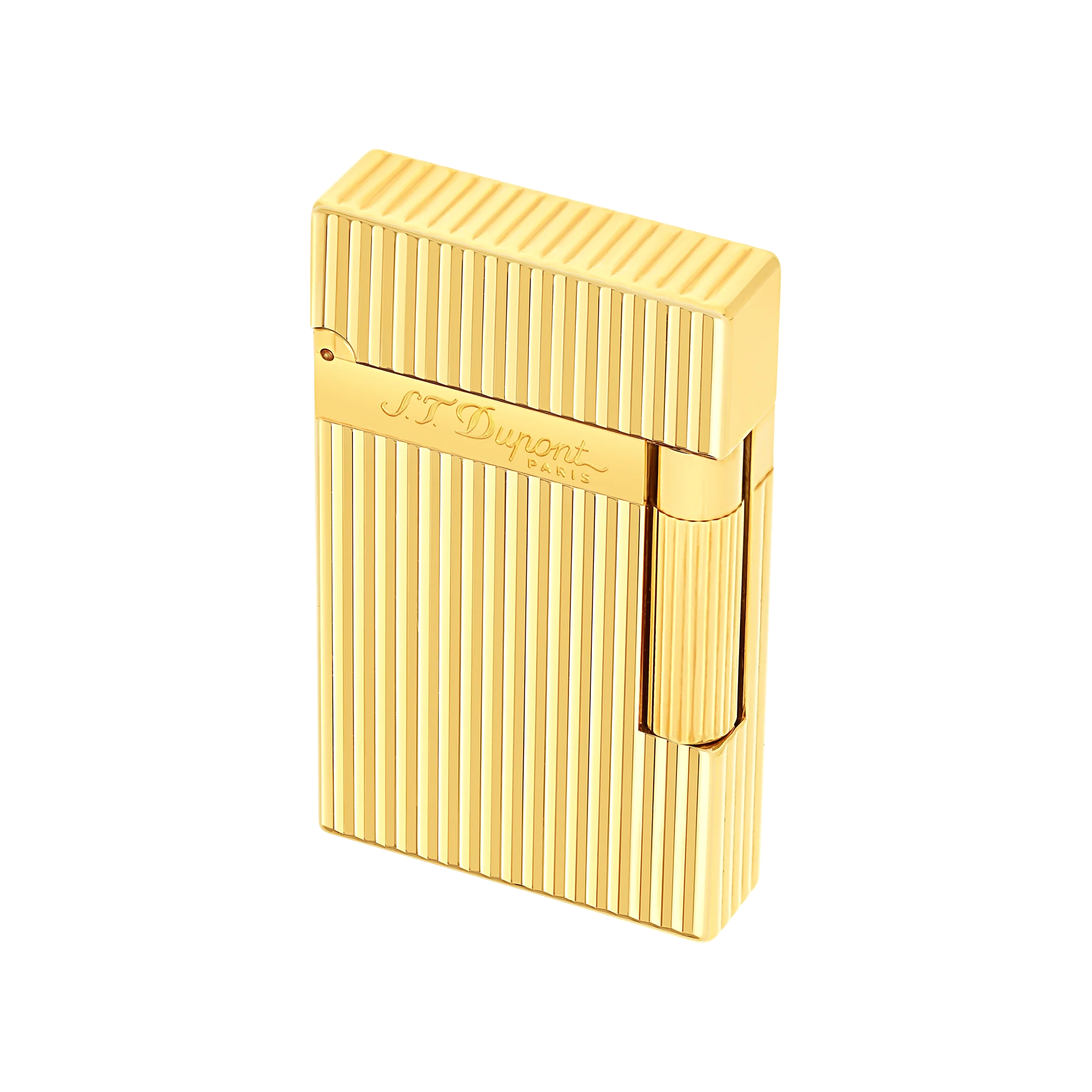 S.T. Dupont Ligne 2 Lighter Vertical Lines Gold