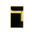 S.T. Dupont Ligne 2 Lighter Lacquered Black and Gold Trim