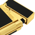 S.T. Dupont Ligne 2 Lighter Lacquered Black and Gold Trim
