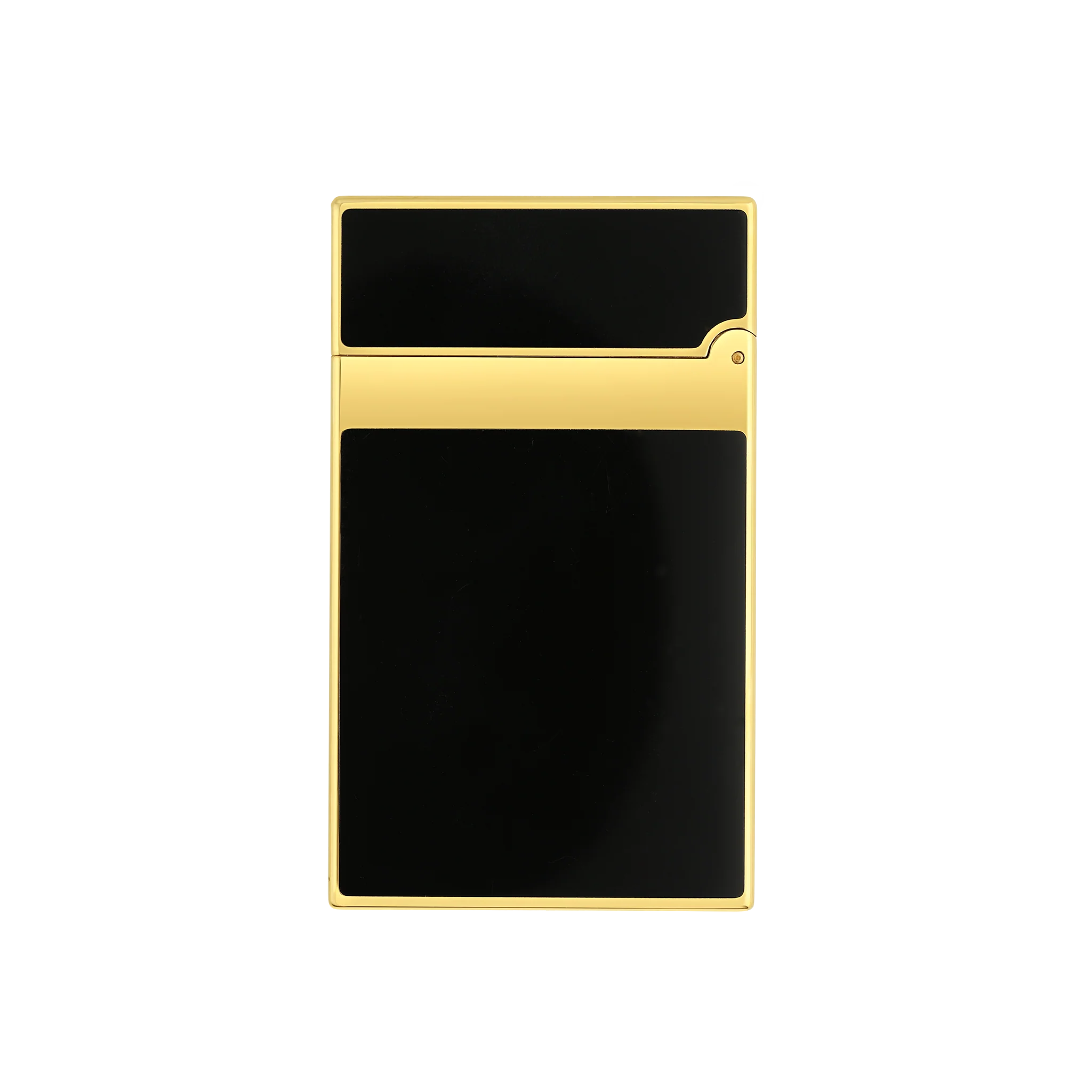 S.T. Dupont Ligne 2 Lighter Lacquered Black and Gold Trim