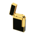 S.T. Dupont Ligne 2 Lighter Lacquered Black and Gold Trim