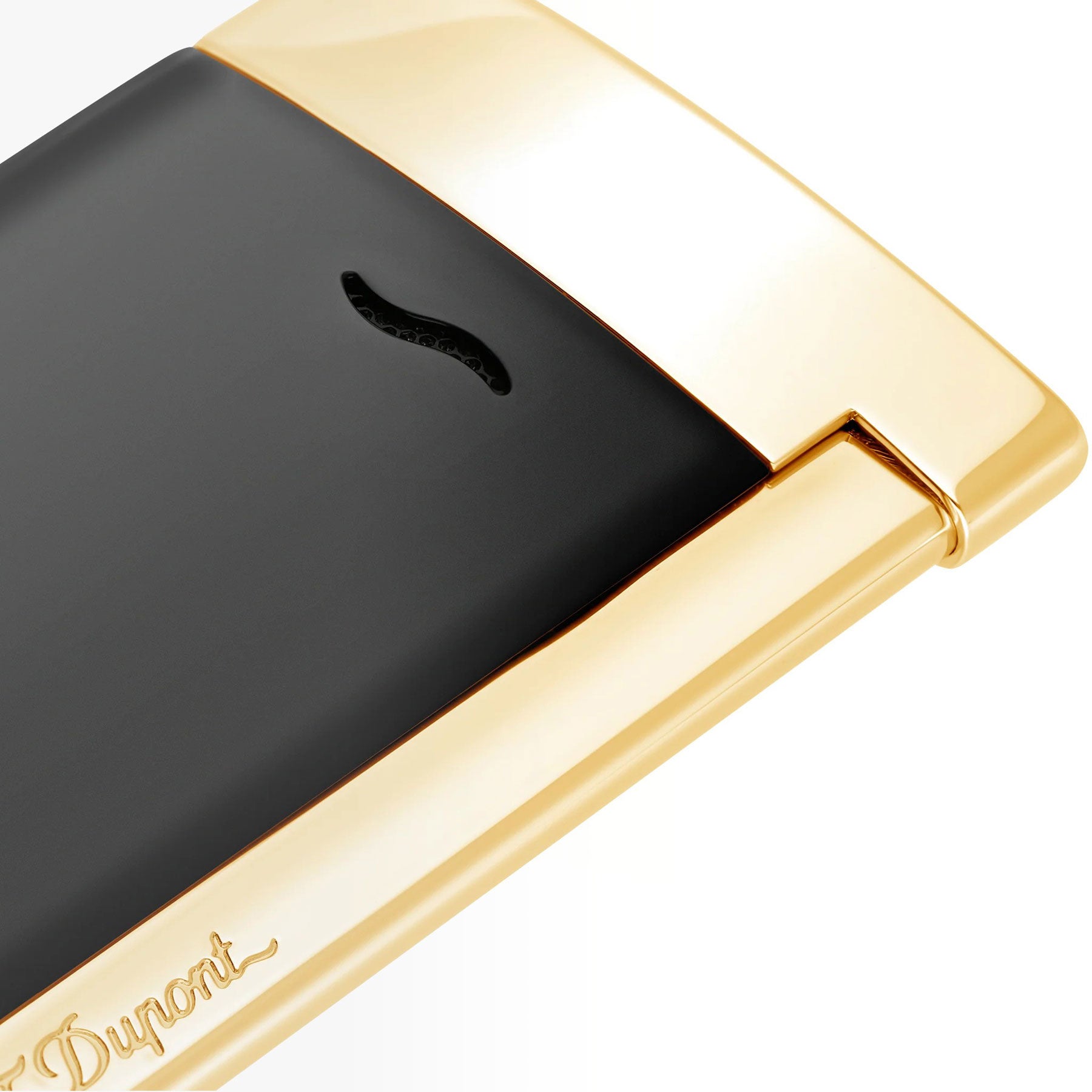 S. T. Dupont SLIM 7 Lacquered Lighter Black and Gold