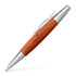 Faber-Castell e-motion Ballpoint Pen, Wood & Polished Chrome - Brown - #148382