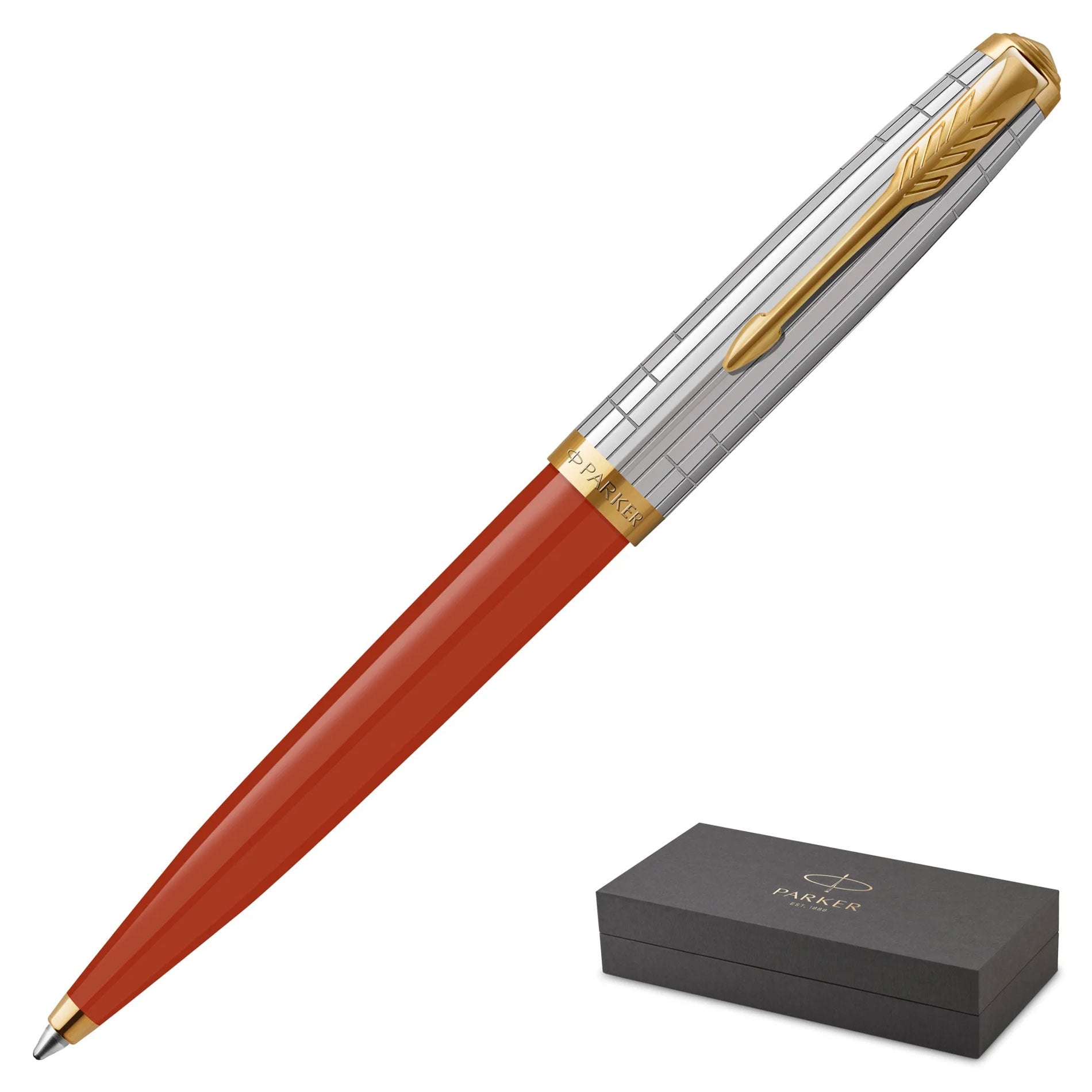 Parker 51 Limited Edition Premium Rage Red Gold Trim Ballpoint Pen