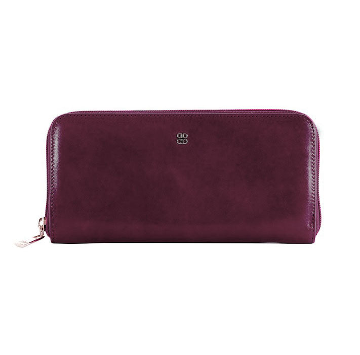 Bosca Old Leather Zip Around Wallet Bordeaux