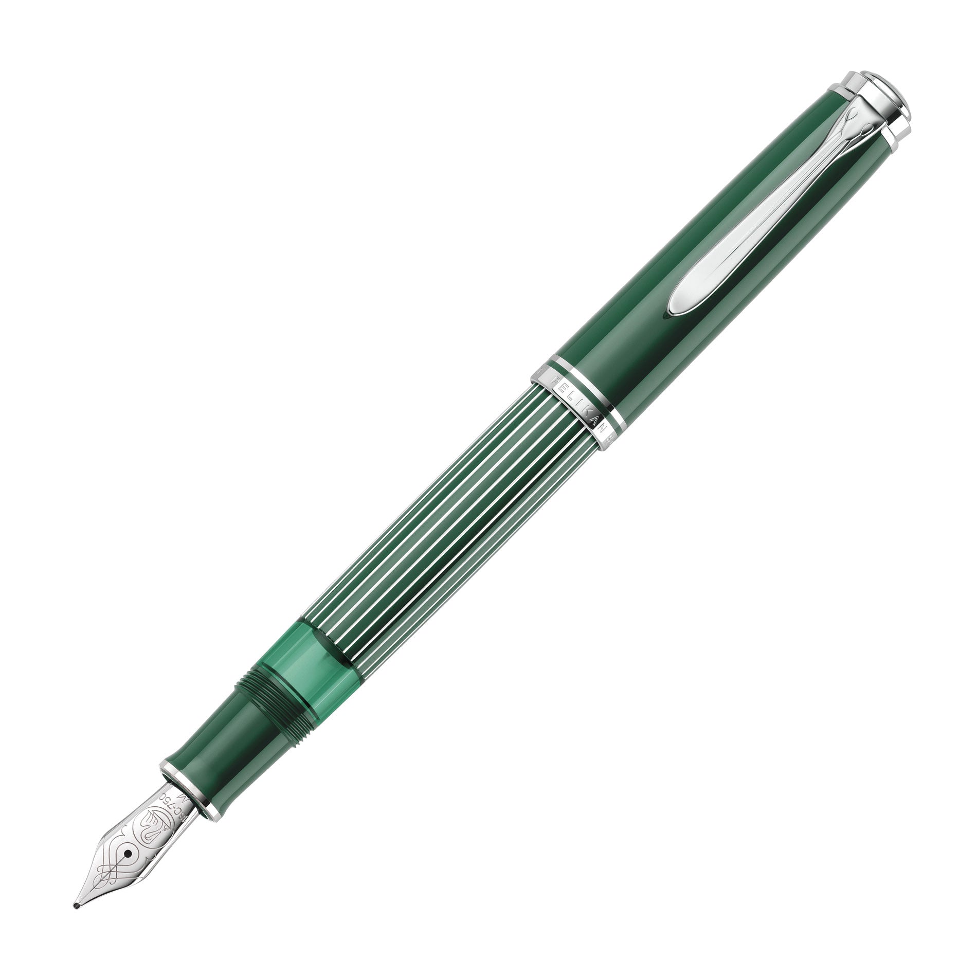 Pelikan Special Edition Souveran M815 Metal Striped Green Fountain Pen
