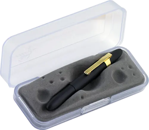 Fisher Space Pens Matte Black Bullet Space Pen With Gold Finger Grip And Clip