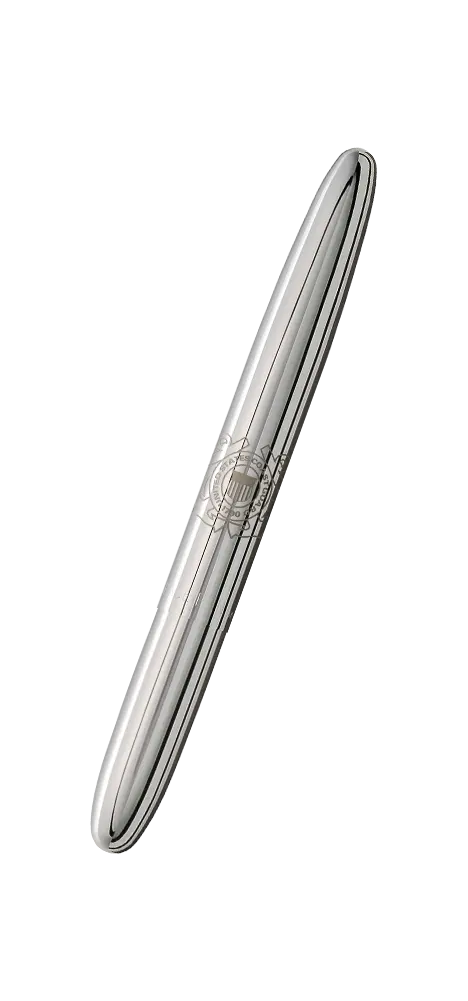 Fisher Chrome Bullet Space Pen With Coast Guard Emblem