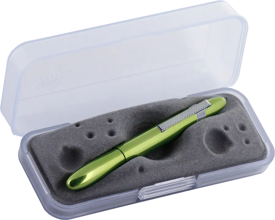 Fisher Space Pens 400LGCL Aurora Borealis Green Bullet Space Pen, Chrome Clip