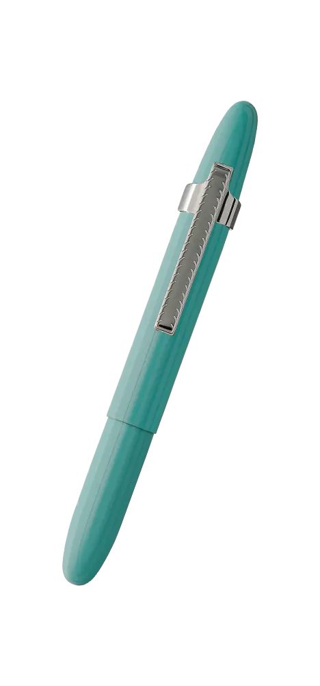 Fisher Space Pens 400TBLCL Tahitian Blue Bullet Space Pen, Chrome Finger Grip & Clip