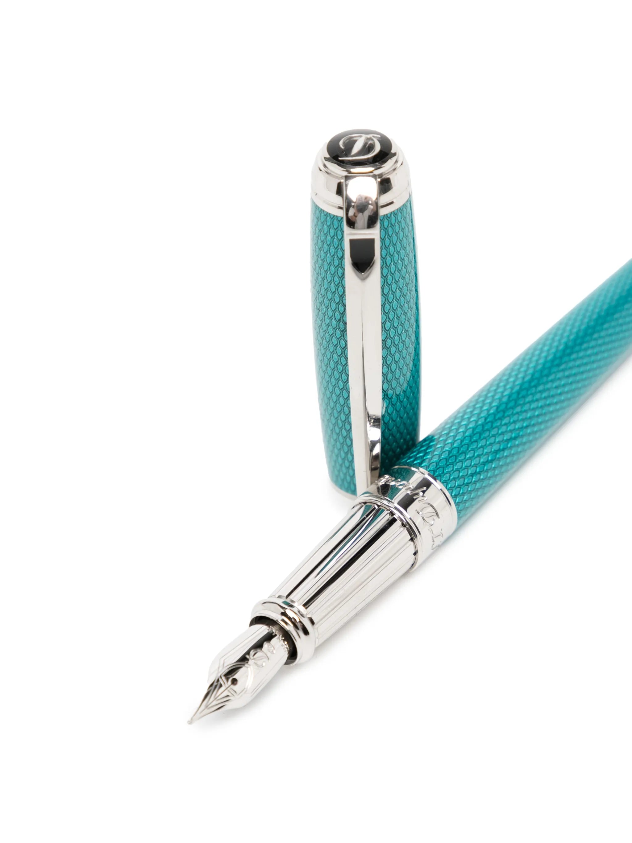 S. T. Dupont Line D Special Project LAR Turquoise Fountain Pen - Altman Luggage 