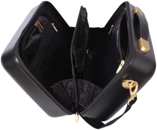 Ted Baker Women's Belle Fashion Lightweight Hardshell Spinner Luggage (Black, Vanity Case)