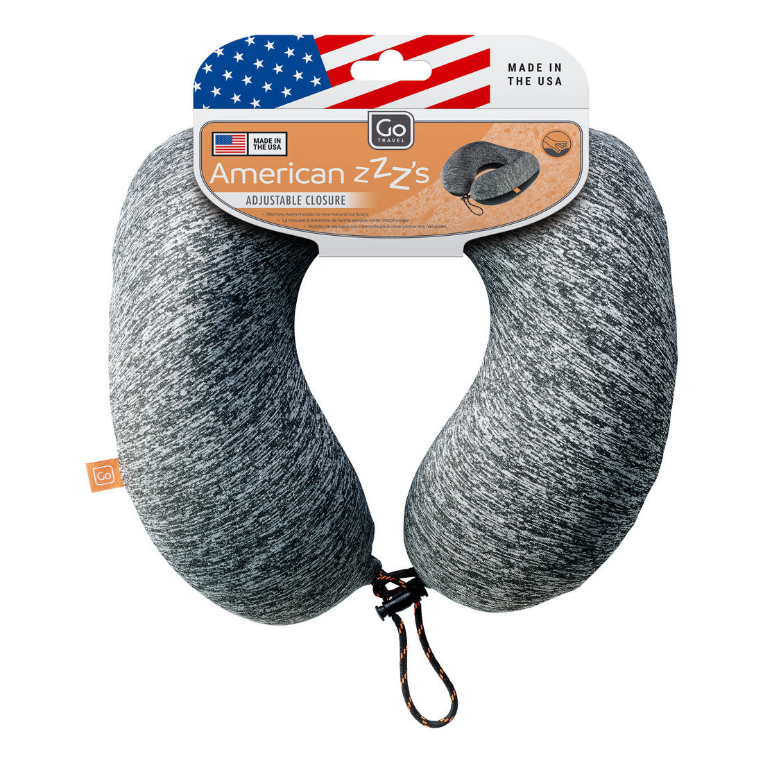 Go Travel American ZZZs Travel Pillow (Made in USA)