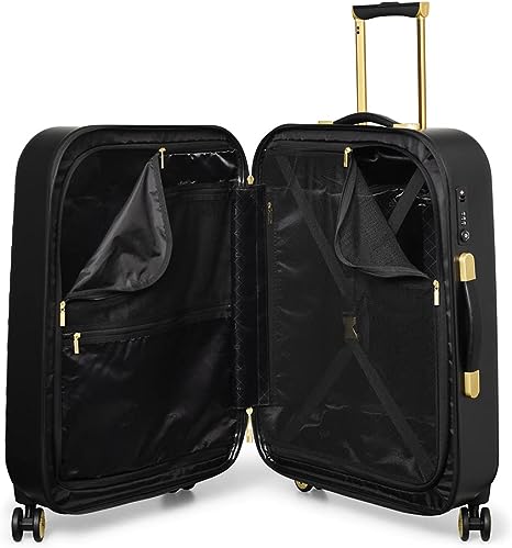 Ted Baker Women's Belle Fashion Lightweight Hardshell Spinner Luggage (Black, Checked-Medium 27-Inch)