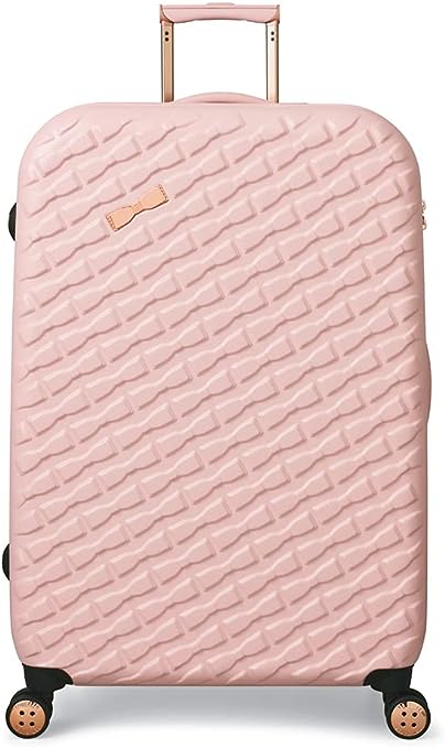 Ted Baker Women's Belle Fashion Lightweight Hardshell Spinner Luggage (Pink, Checked-Large 30-Inch)