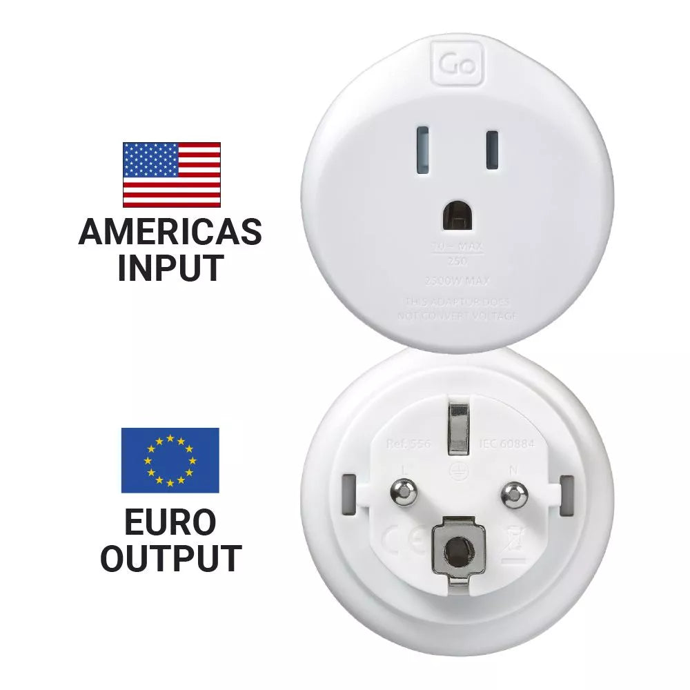 Go Travel USA-EU Electrical Adaptor