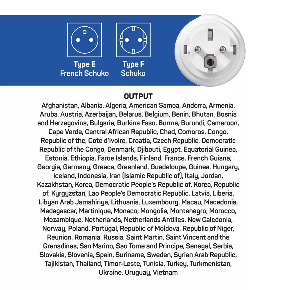 Go Travel USA-EU Electrical Adaptor
