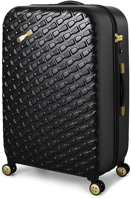 Ted Baker Women's Belle Fashion Lightweight Hardshell Spinner Luggage (Black, Checked-Large 30-Inch)