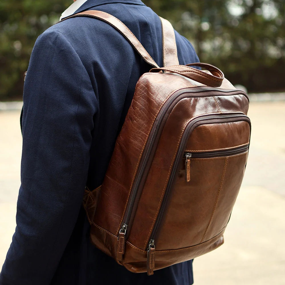 Jack Georges Voyager Leather Backpack