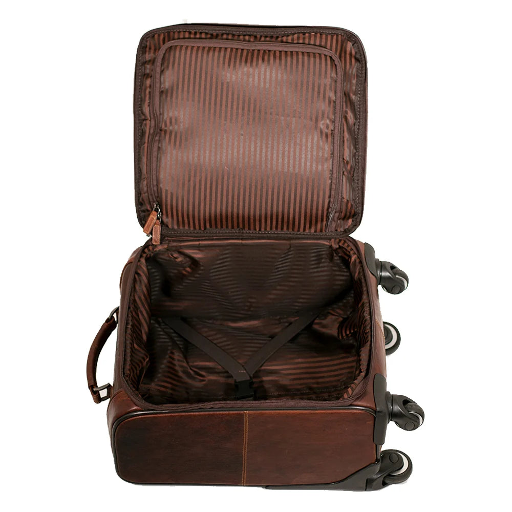 Jack Georges 18" Wheeled Carry-on Bag #7518 Hand-stained, Full-grain Buffalo Leather