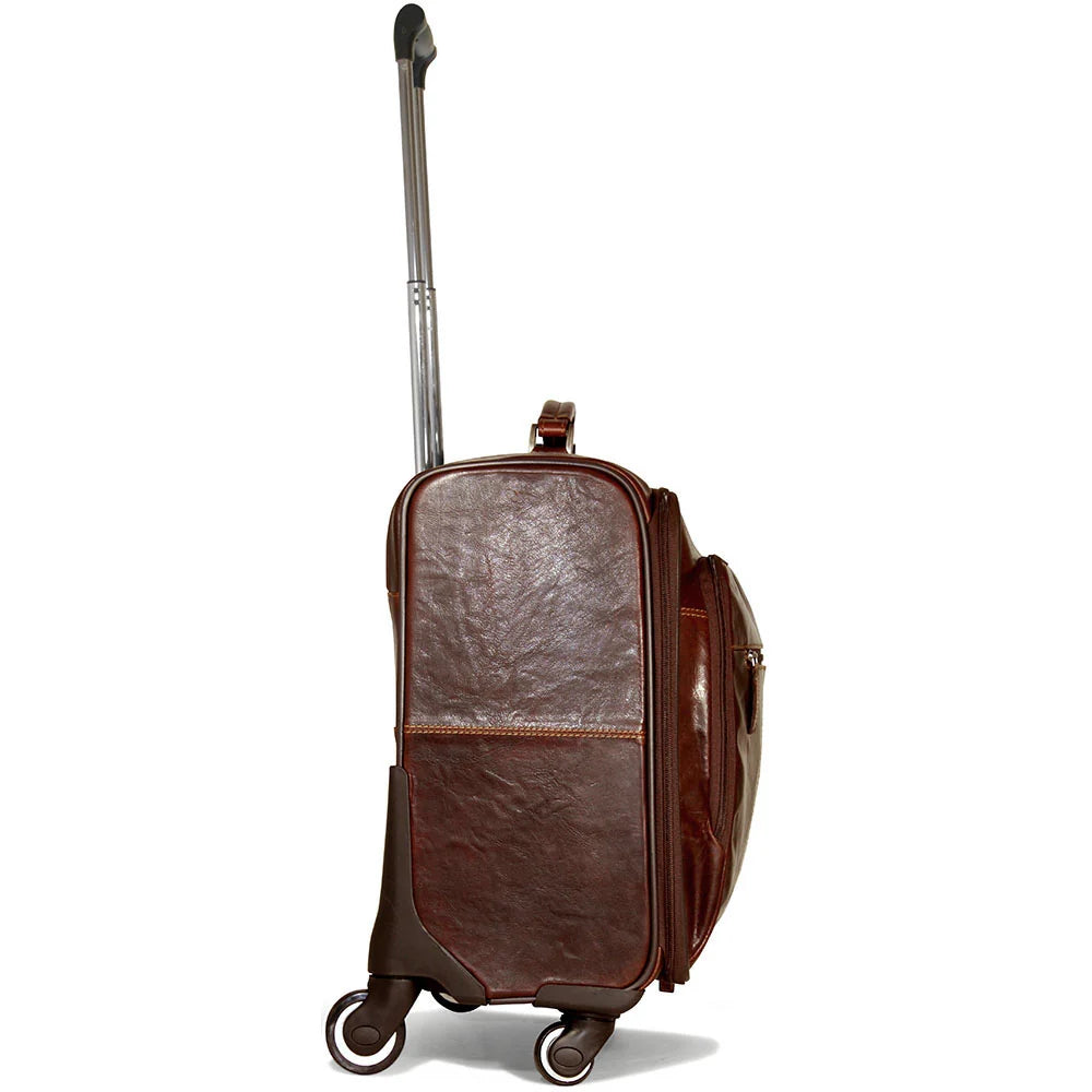 Jack Georges 18" Wheeled Carry-on Bag #7518 Hand-stained, Full-grain Buffalo Leather