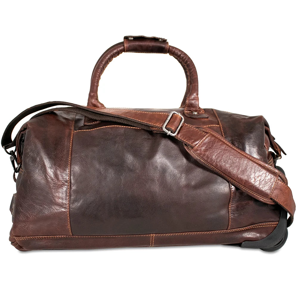 Jack Georges Wheeled Duffle Bag #7520 Hand-stained, Full-grain Buffalo Leather
