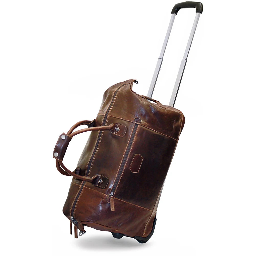 Jack Georges Wheeled Duffle Bag #7520 Hand-stained, Full-grain Buffalo Leather